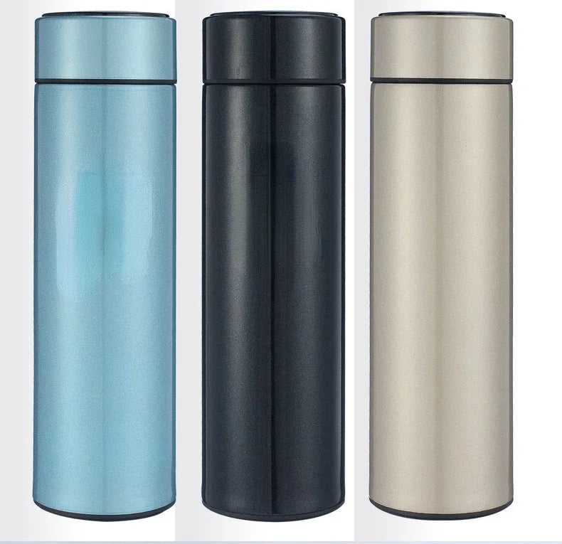 Bouteille thermos en acier inoxydable de 500 ml avec écran de température numérique, tasse de mesure de température intelligente à LED.
