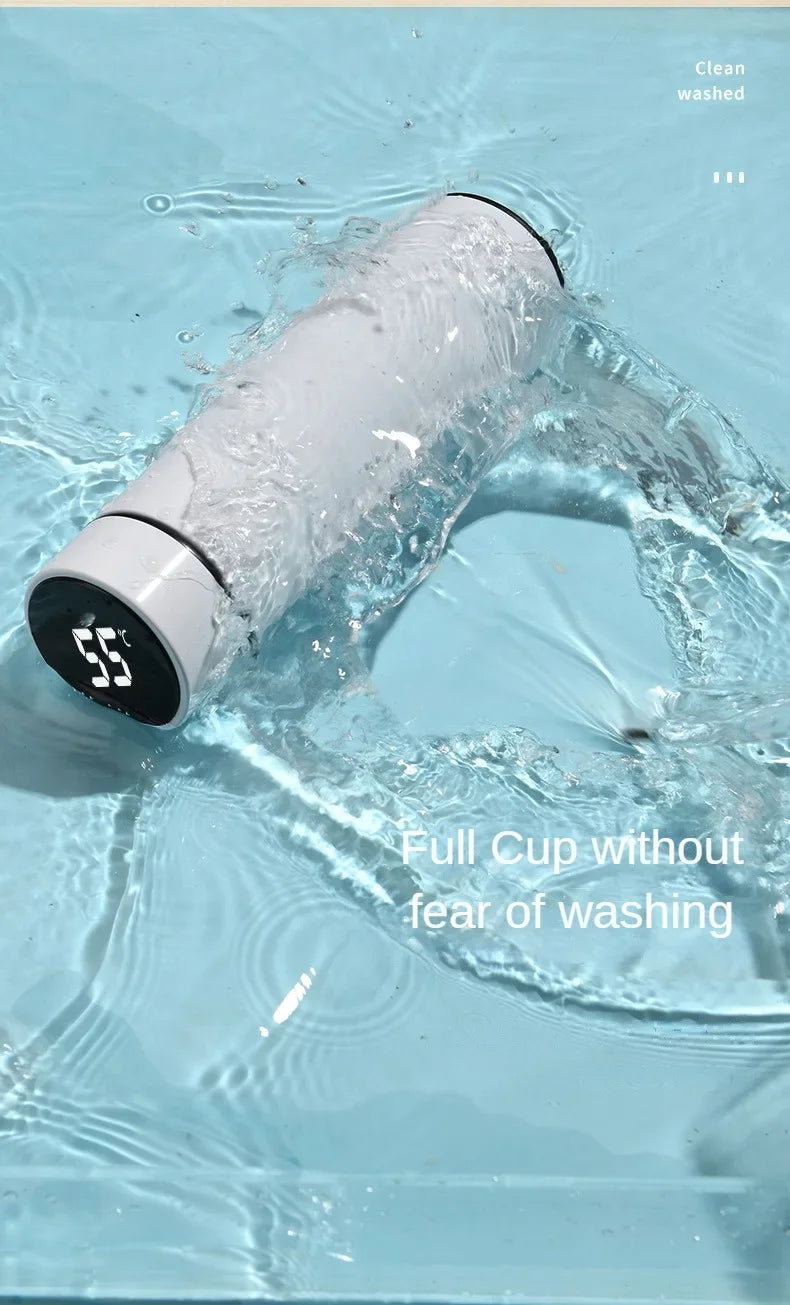 Bouteille thermos en acier inoxydable de 500 ml avec écran de température numérique, tasse de mesure de température intelligente à LED.