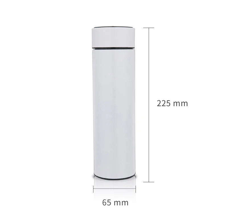 Bouteille thermos en acier inoxydable de 500 ml avec écran de température numérique, tasse de mesure de température intelligente à LED.