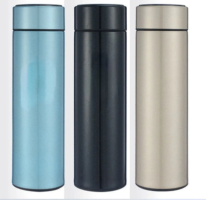 Bouteille thermos en acier inoxydable de 500 ml avec écran de température numérique, tasse de mesure de température intelligente à LED.
